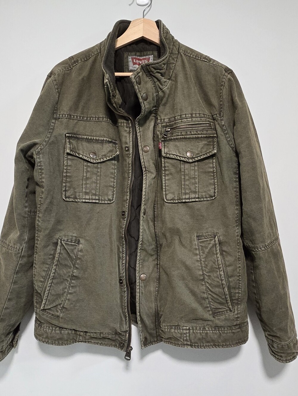 Levi's Men's Olive Military Field Jacket SZ M